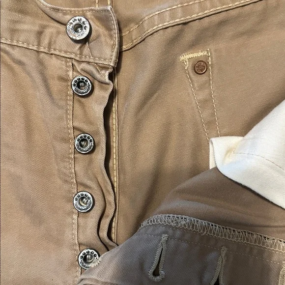 Momotaro Light Brown Flat Front Shorts - Picture 6 of 6